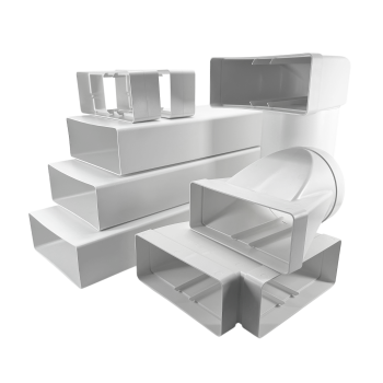 easytec Flachkanal Spar-Set 300 in 220 x 90 mm für Dunstabzugshauben an DN150